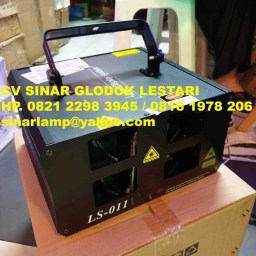Lampu Laser Show 4 mata kotak RGB